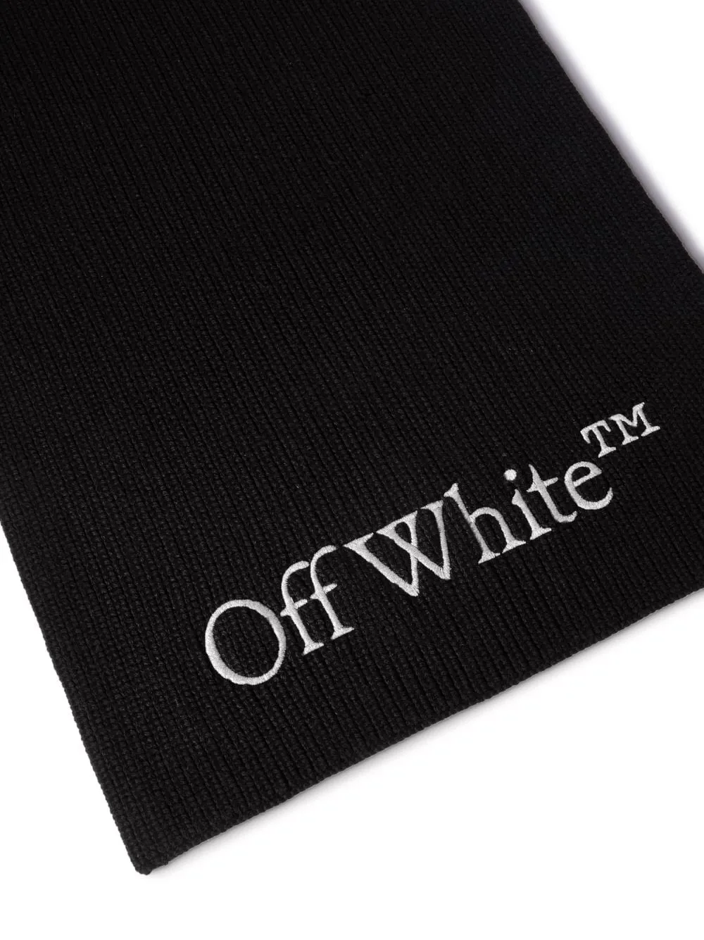 Off-White Bookish Logo Embroidered Scarf