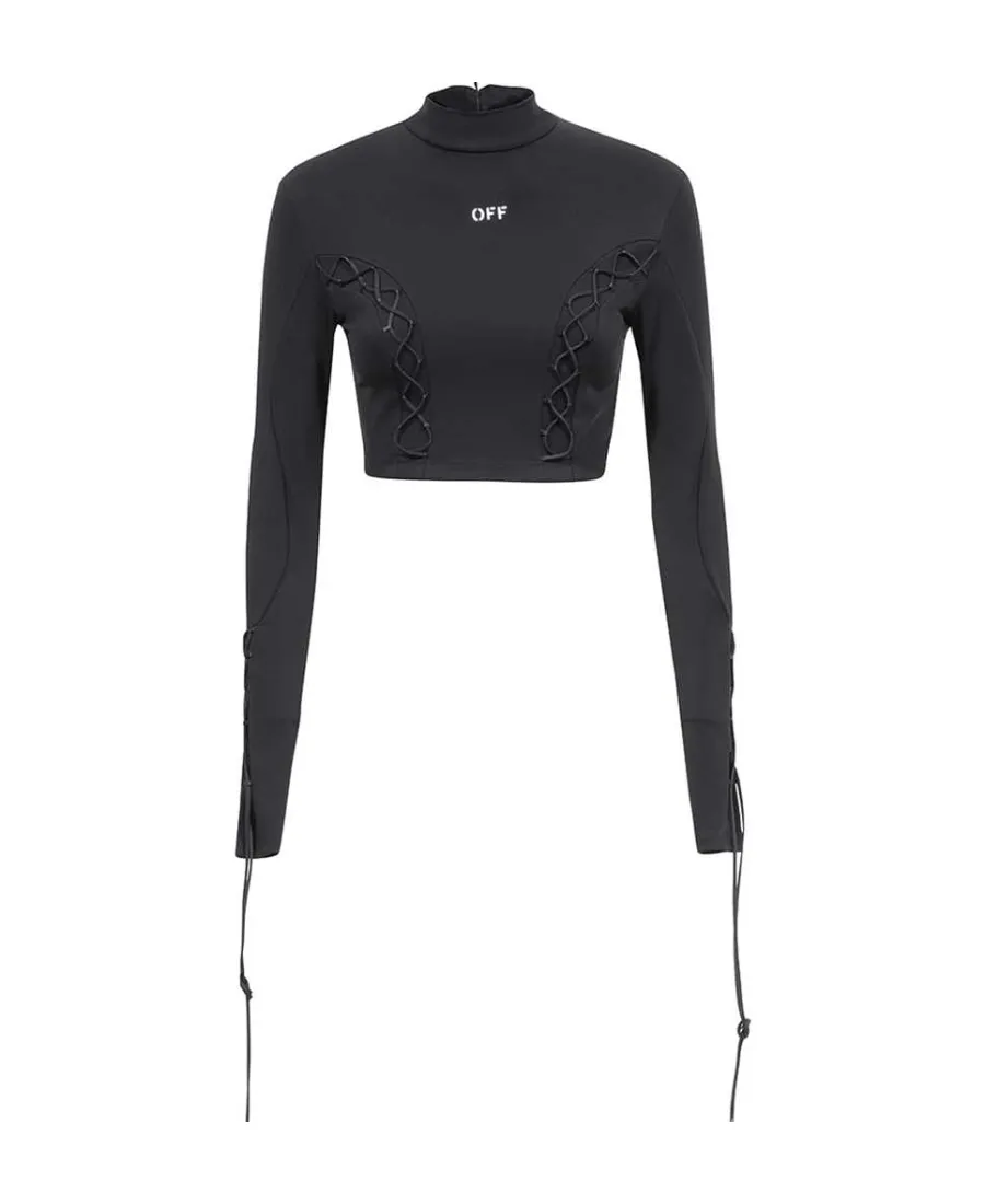Off-White Logo Printed Long-Sleeve Top