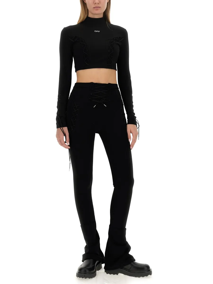 Off-White Logo Printed Long-Sleeve Top