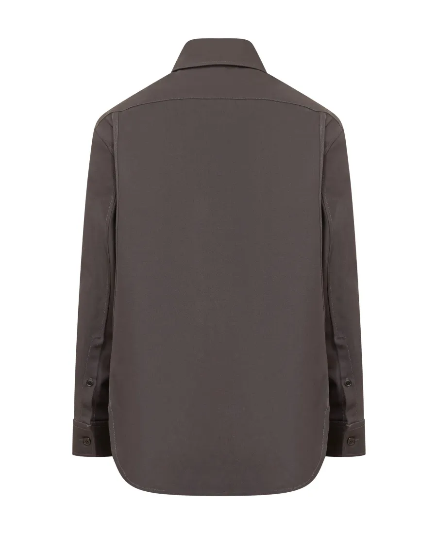 Lanvin Logo Embroidered Buttoned Shirt