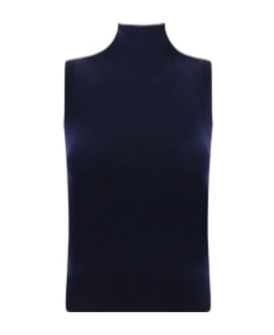 Sportmax High Neck Sleeveless Jumper