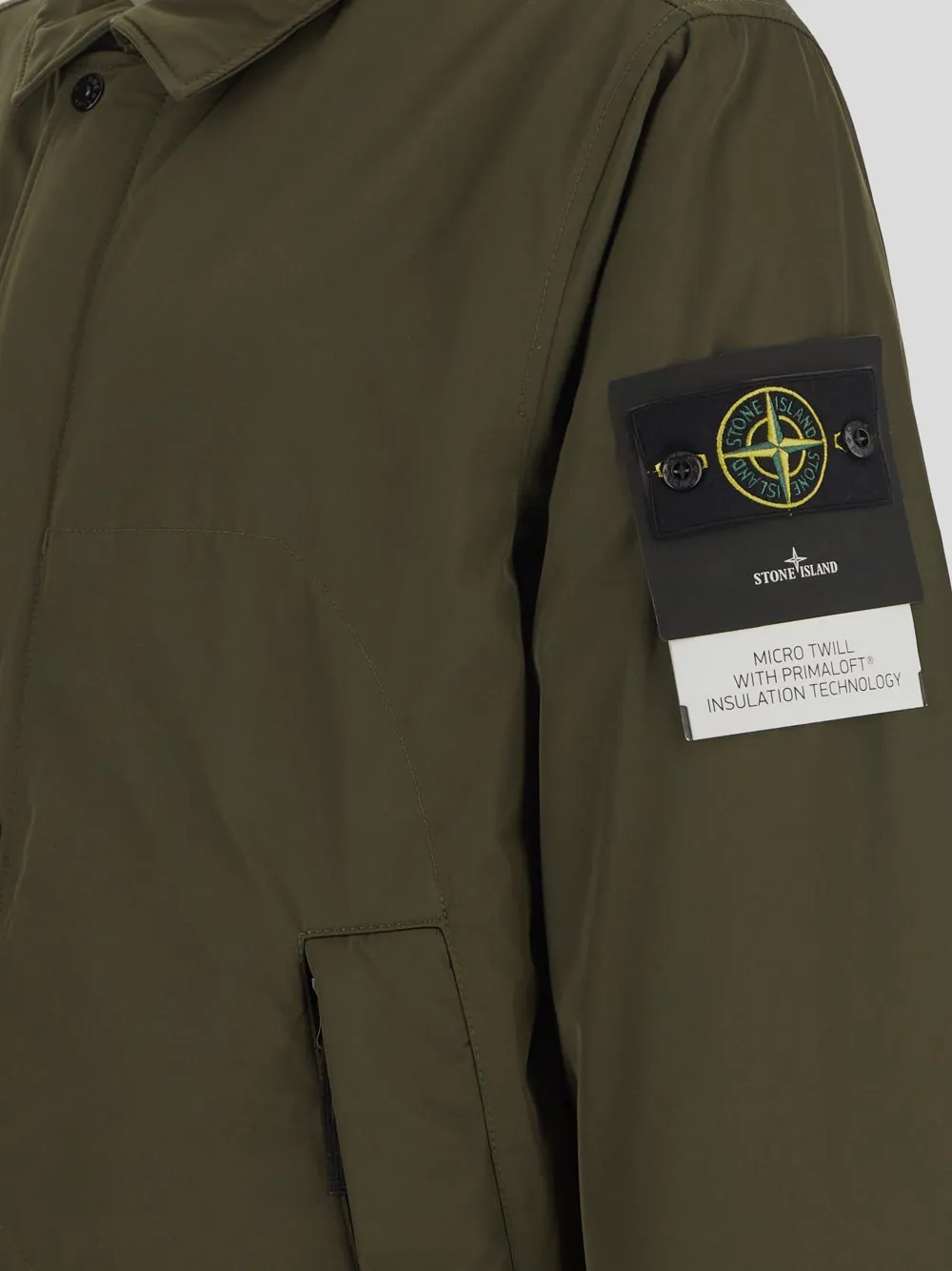 Stone Island Collared Button-Up Coat