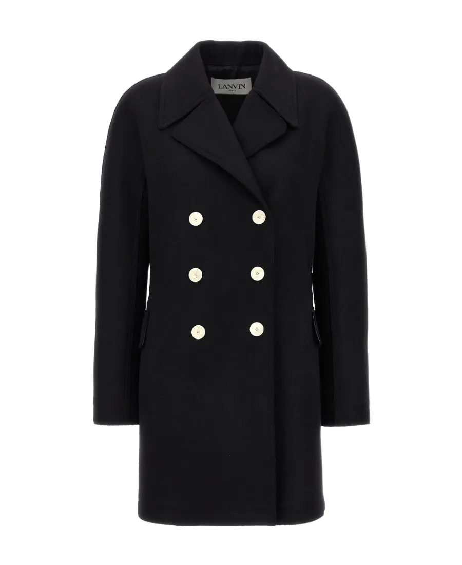Lanvin Long Sleeved Double Breasted Coat