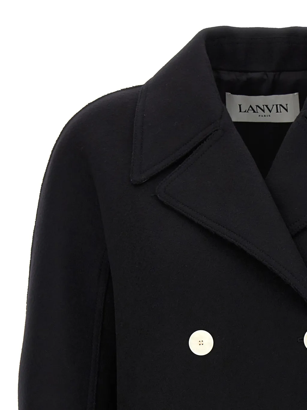 Lanvin Long Sleeved Double Breasted Coat