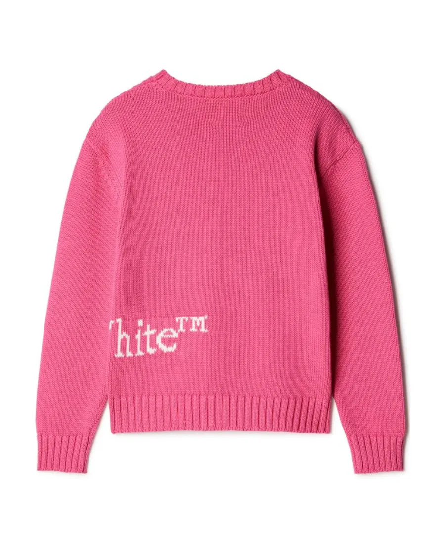 Off-White Kids Logo-Printed Crewneck Knitted Jumper