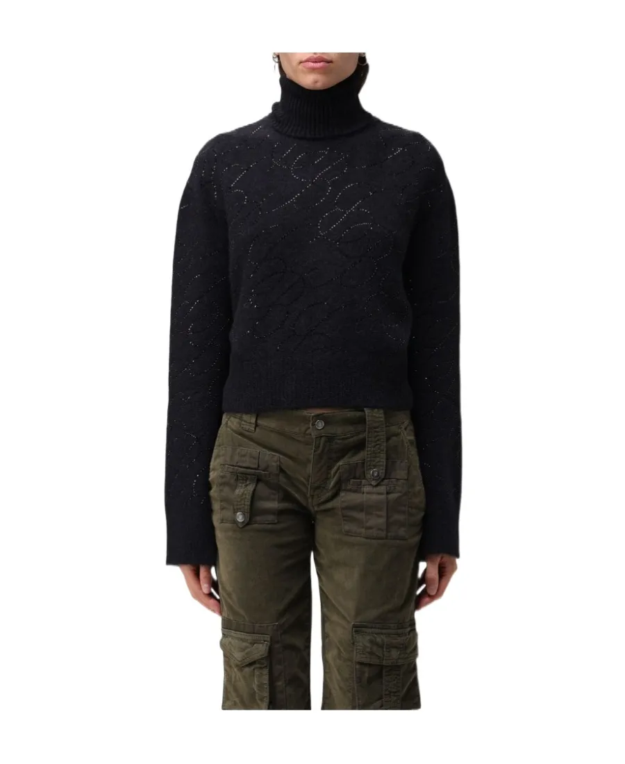 Blumarine Embellished Roll-Neck Knitted Jumper