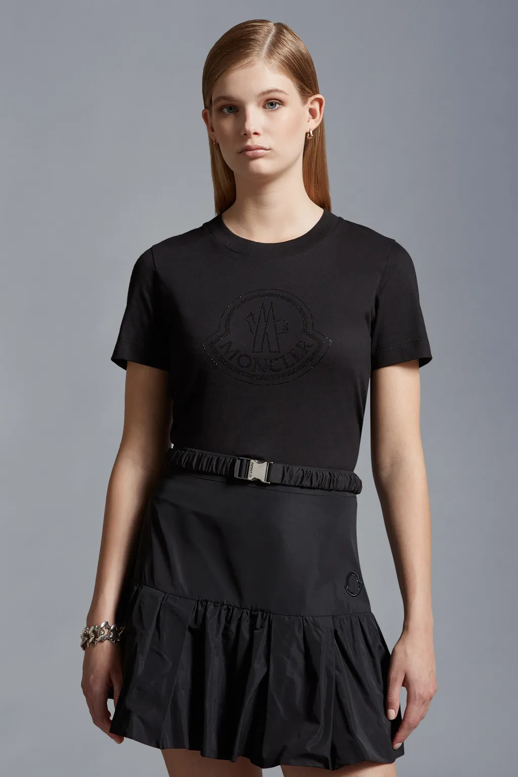 Moncler Logo Embellished Crewneck T-Shirt
