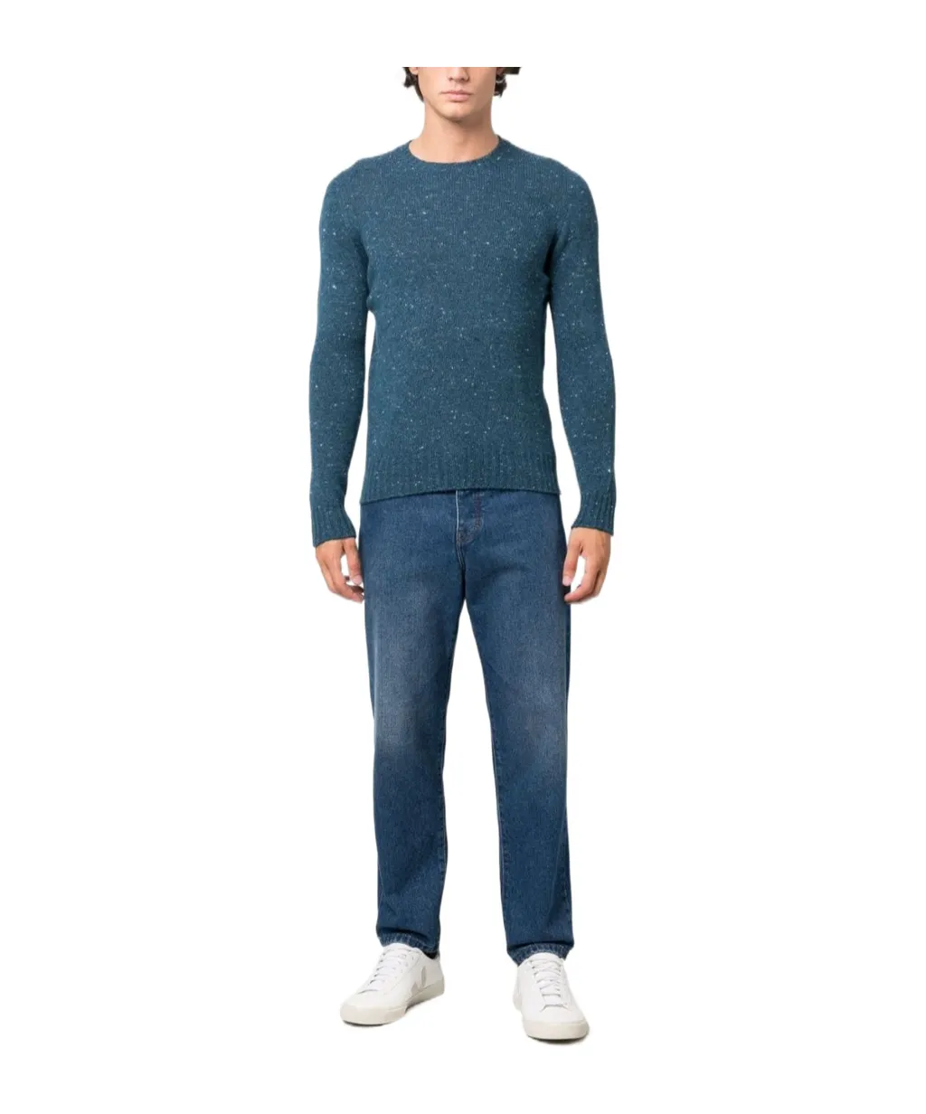 Melange-Effect Knit Jumper