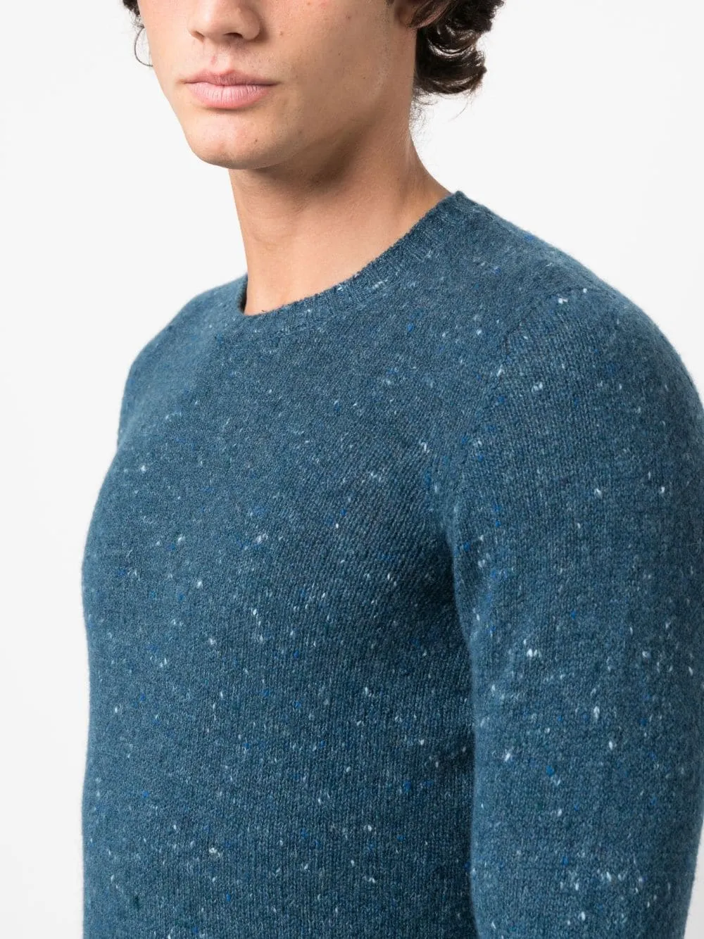 Melange-Effect Knit Jumper