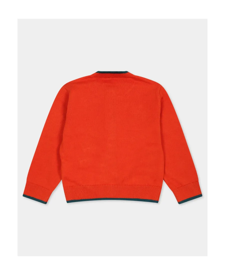 Stella Mccartney Kids Floral-Appliqué Buttoned Knitted Cardigan