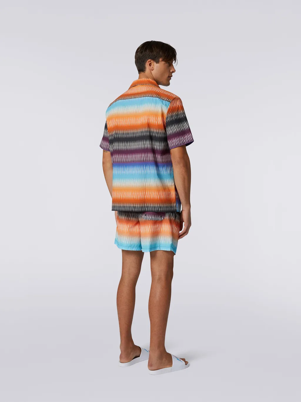 Gradient Chevron-Print Shirt