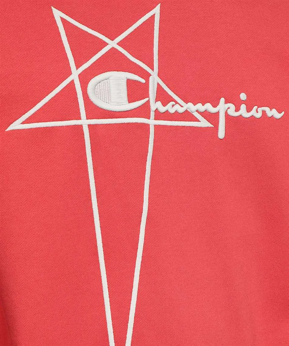 Rick Owens X Champion Logo Embroidered Crewneck Sweatshirt