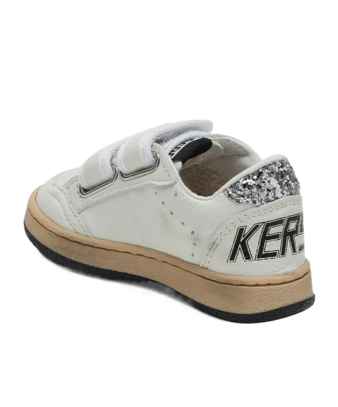 Golden Goose Kids Glitter-Detailed Round Toe Sneakers