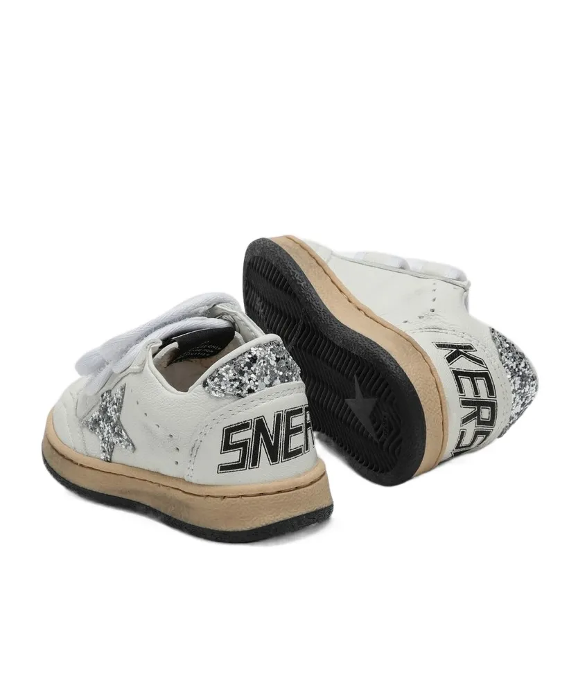 Golden Goose Kids Glitter-Detailed Round Toe Sneakers