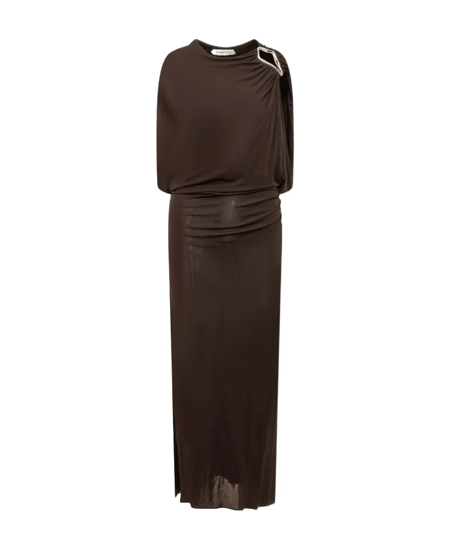 Lanvin Cut-Out Detailed Crewneck Dress