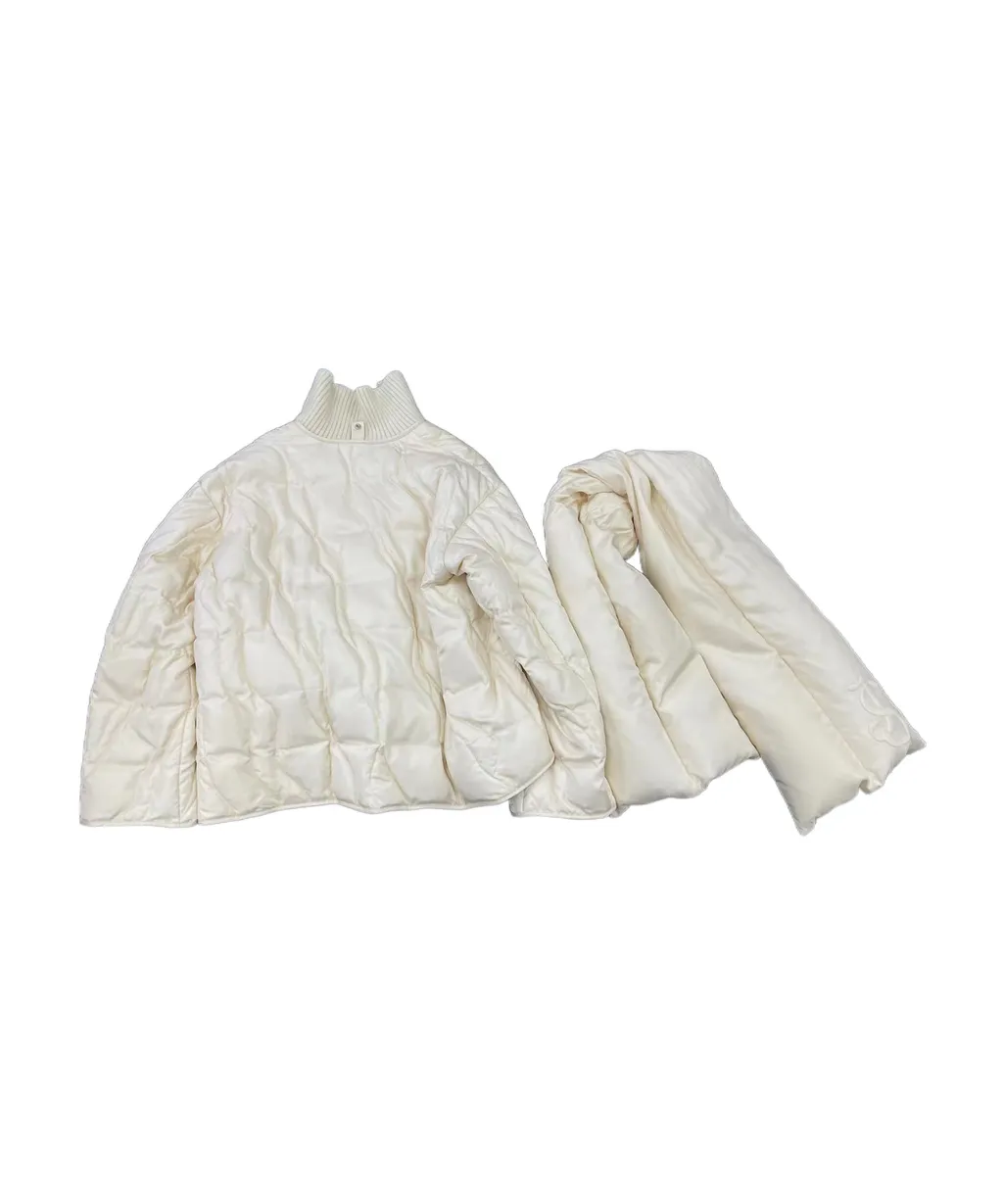 Scarf Quilted Down Jacket