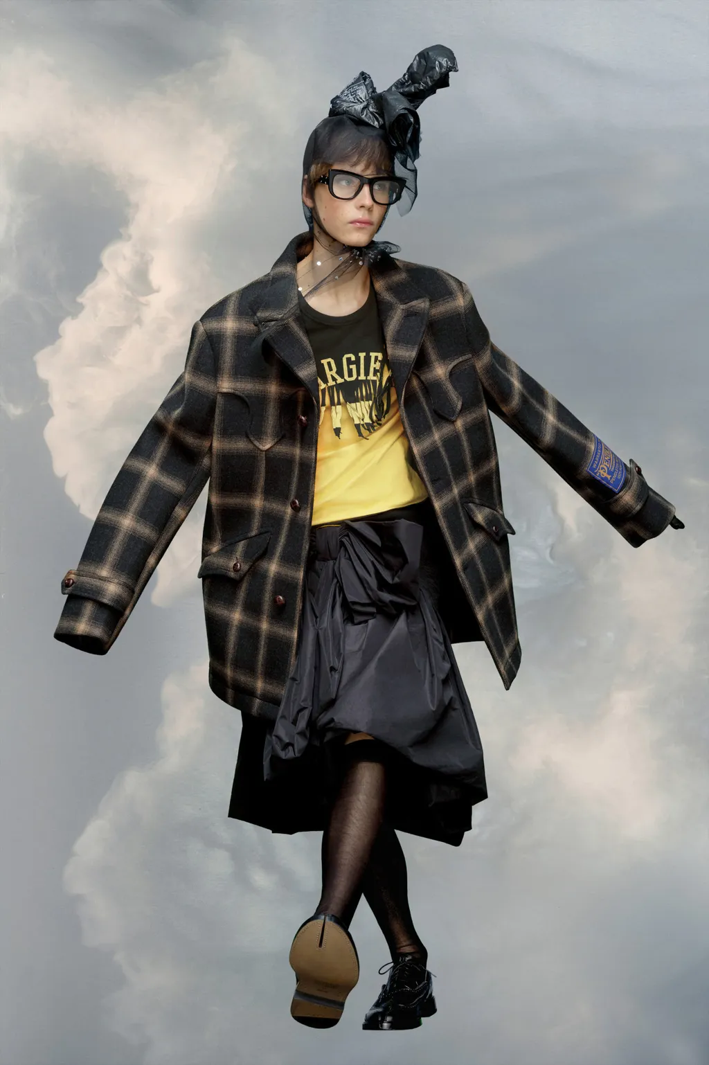 Maison Margiela Double-Breasted Pendleton Peacoat