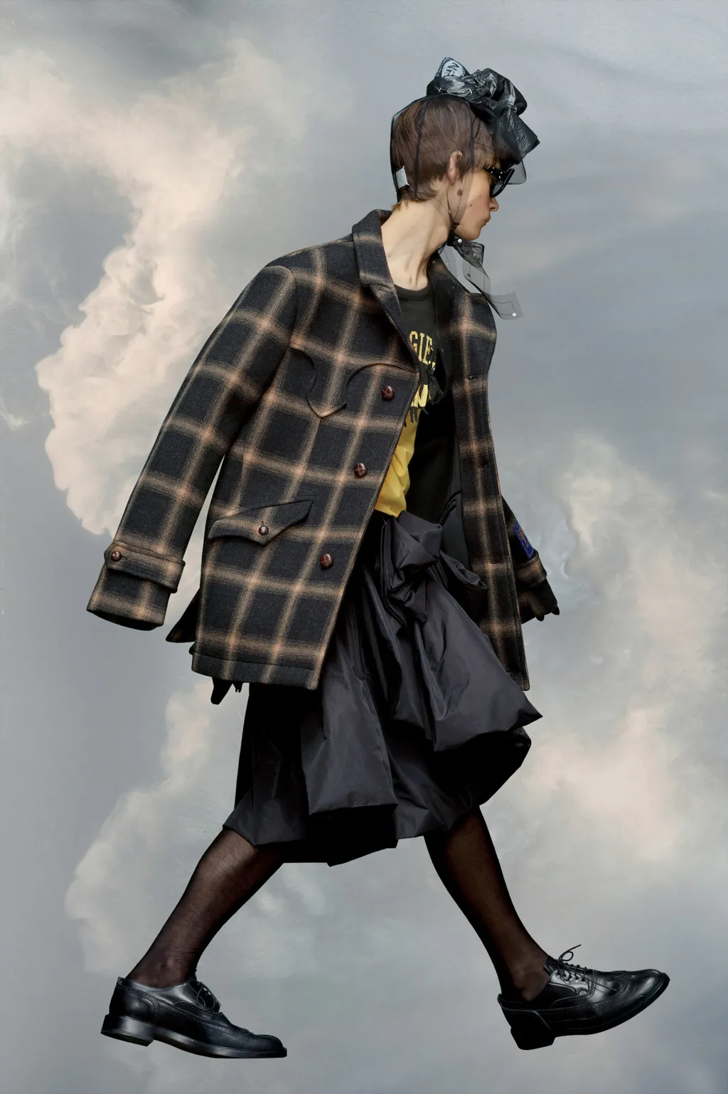 Maison Margiela Double-Breasted Pendleton Peacoat