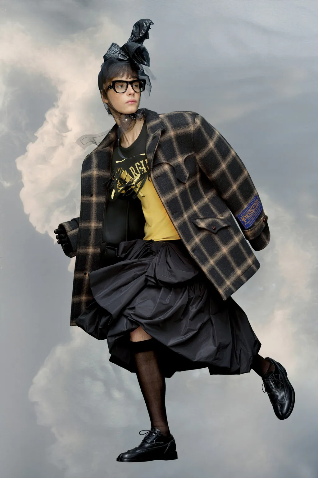 Maison Margiela Double-Breasted Pendleton Peacoat