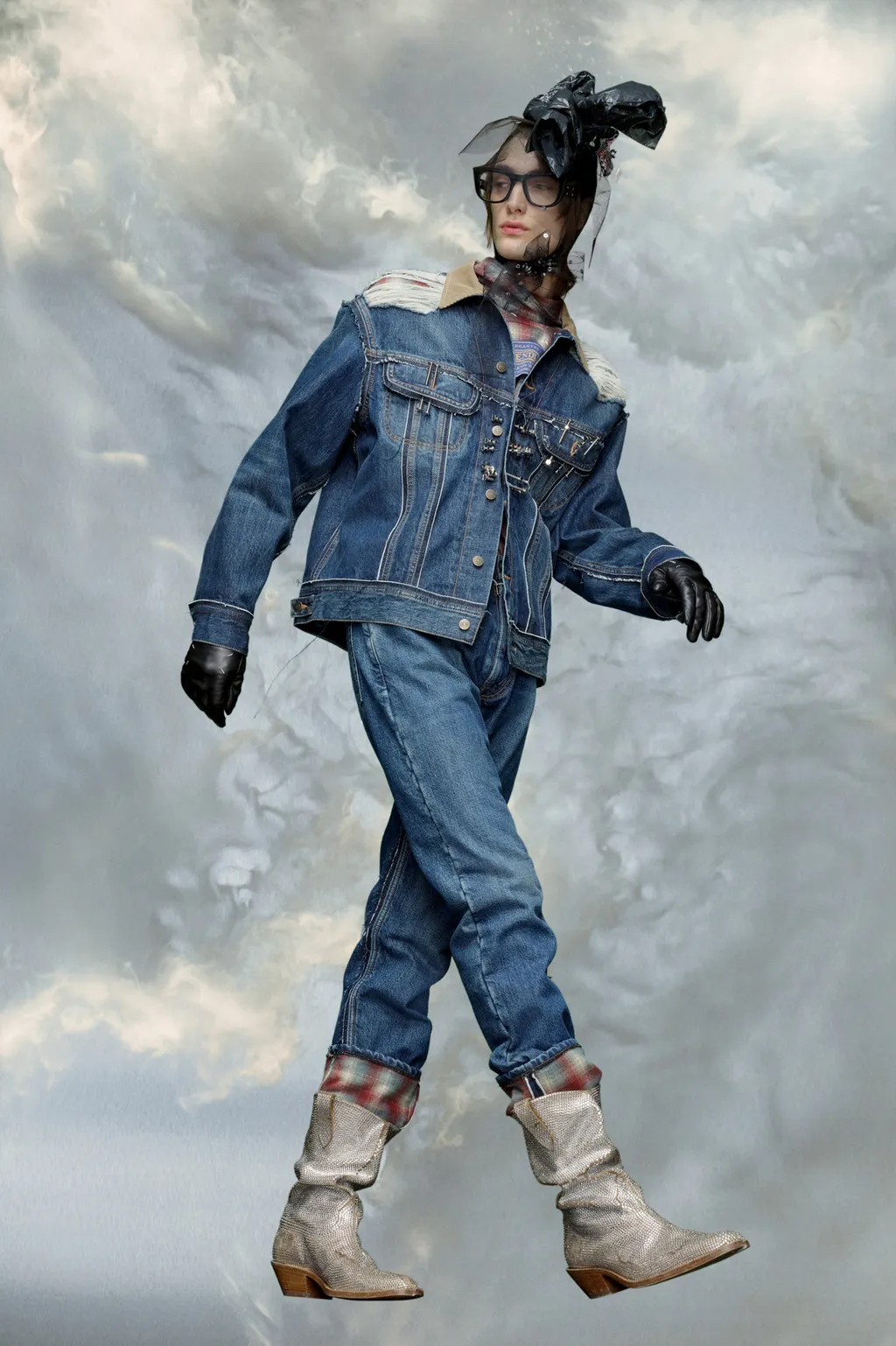 Maison Margiela Distressed Denim Button-Up Jacket