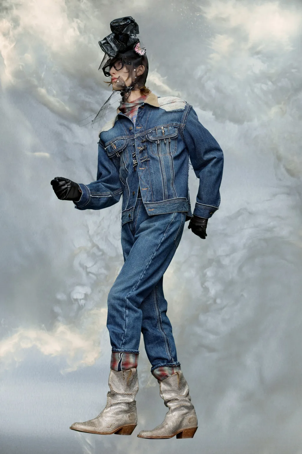 Maison Margiela Distressed Denim Button-Up Jacket