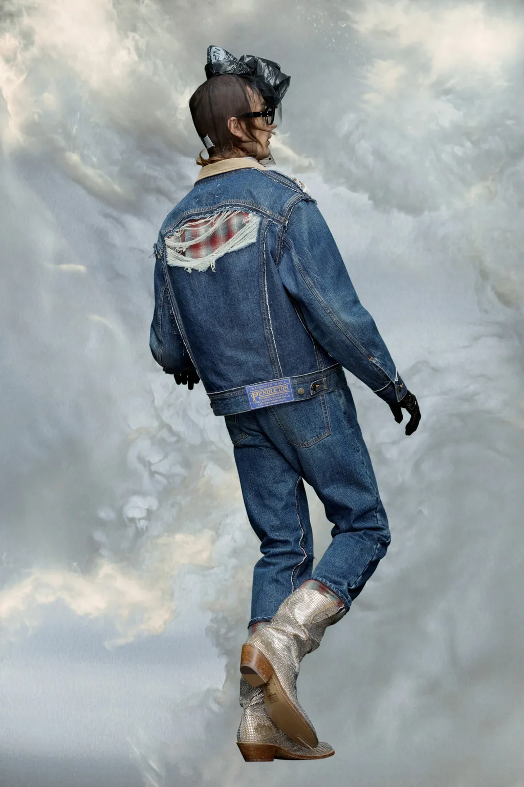 Maison Margiela Distressed Denim Button-Up Jacket