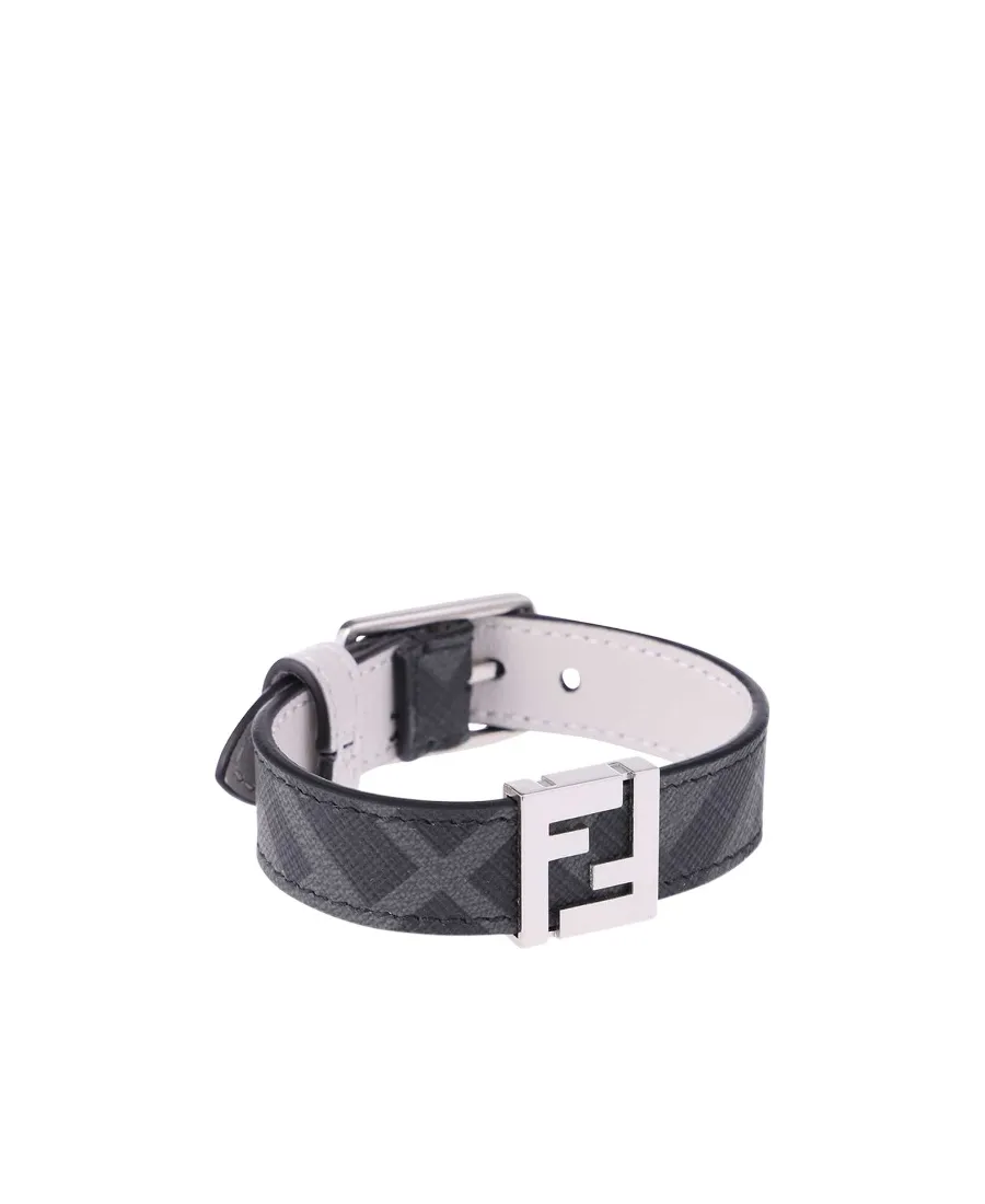 Grey Fabric Bracelet