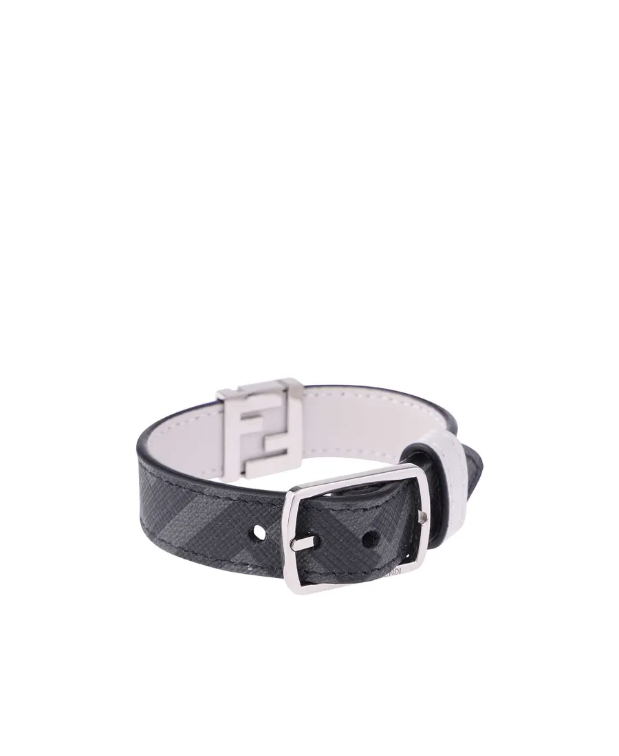 Grey Fabric Bracelet
