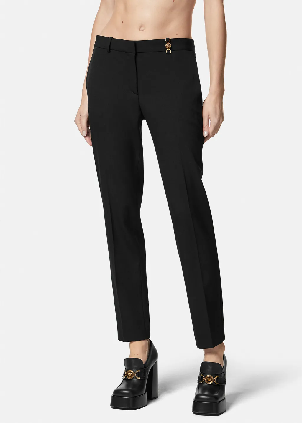 Medusa-Plaque Tailored Trousers