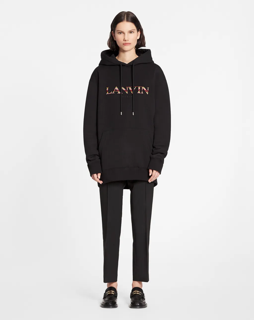 Lanvin Logo Detailed Drawstring Hoodie