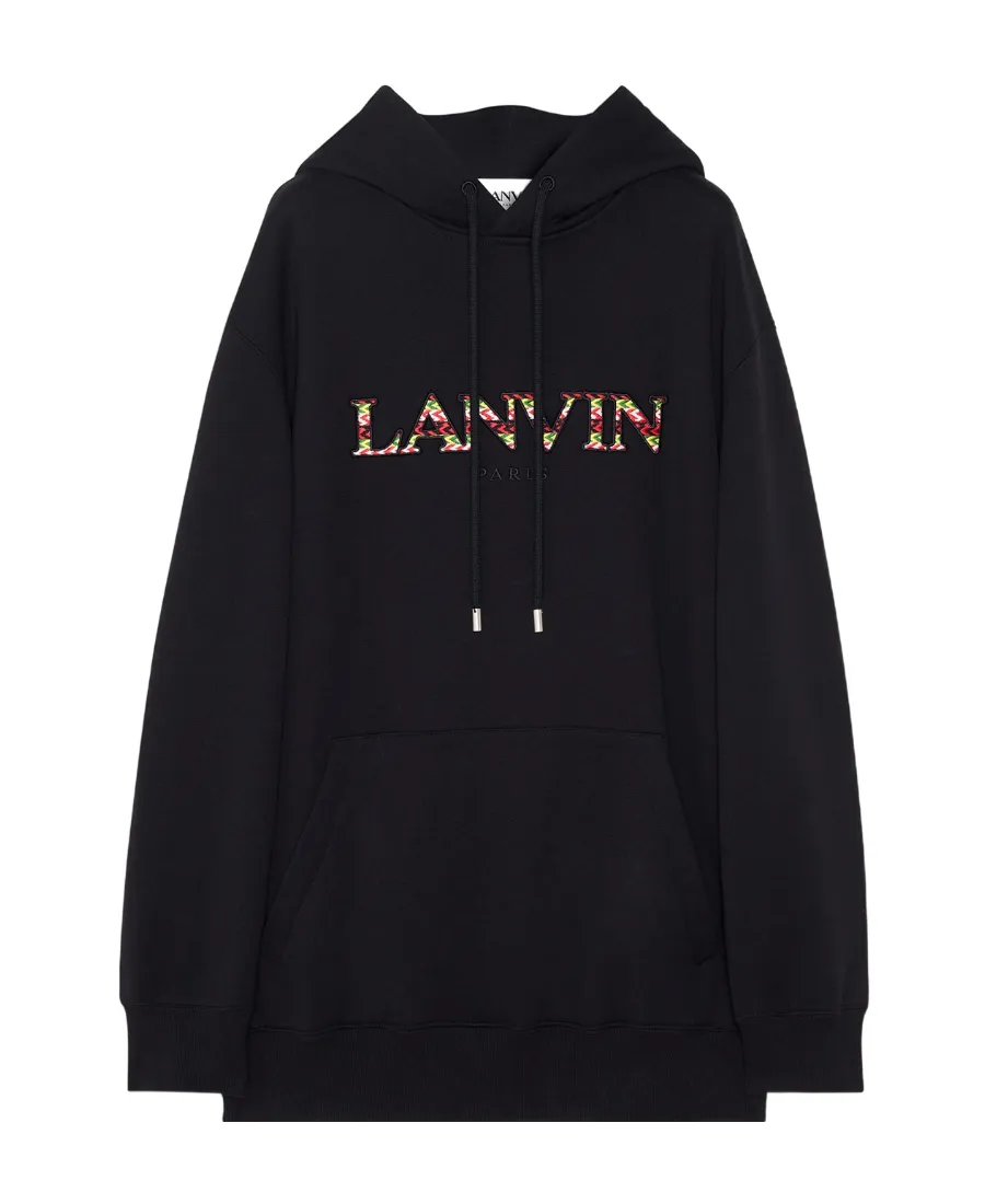 Lanvin Logo Detailed Drawstring Hoodie