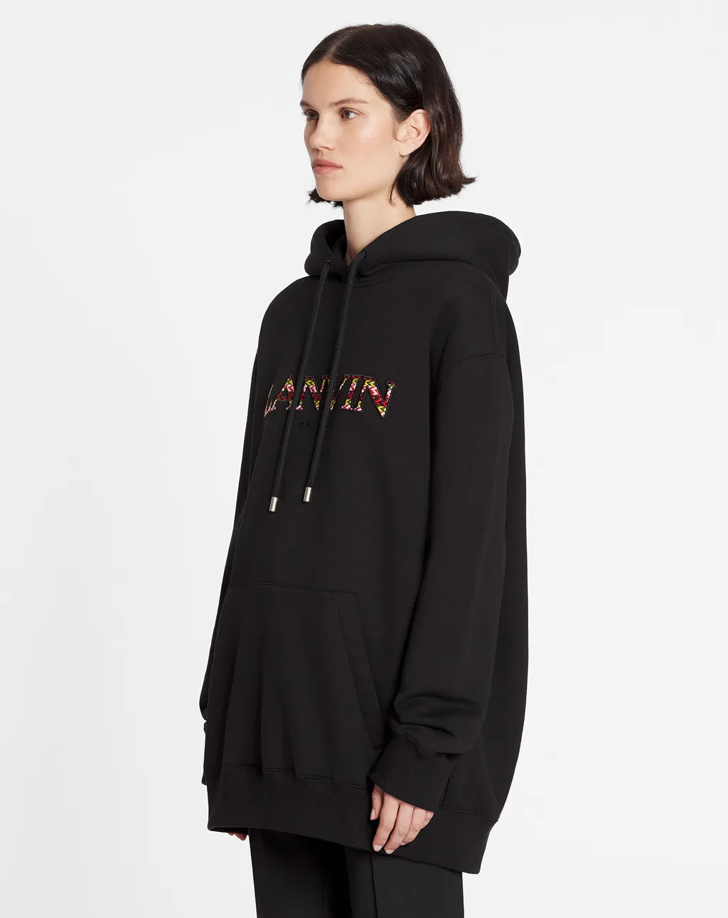 Lanvin Logo Detailed Drawstring Hoodie