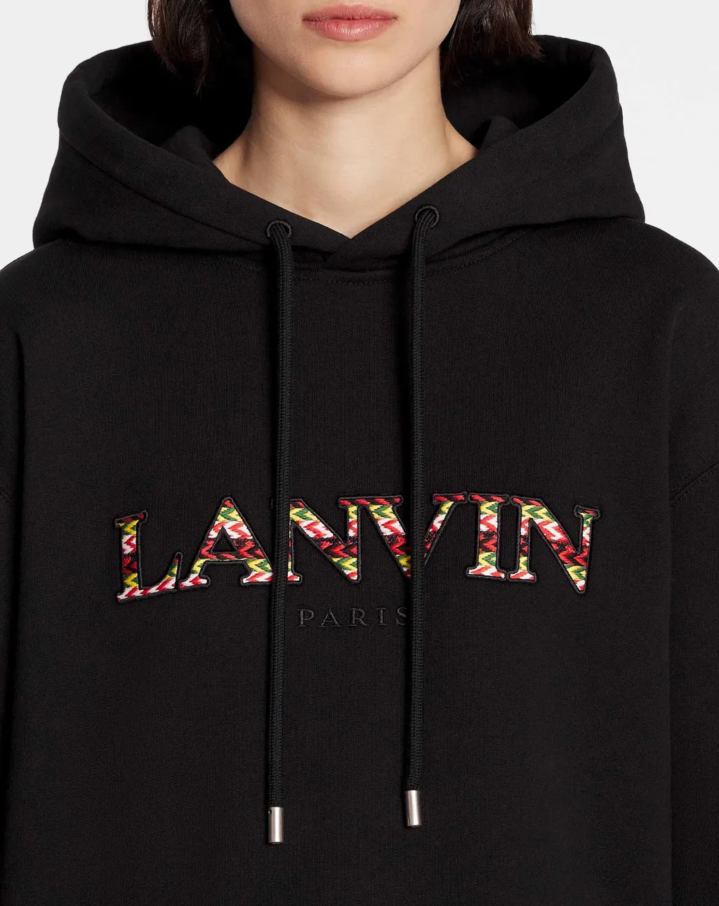 Lanvin Logo Detailed Drawstring Hoodie
