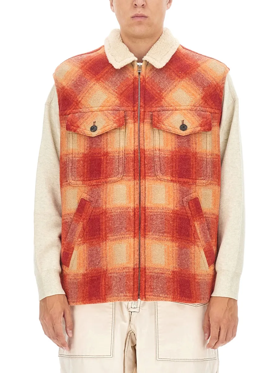 Isabel Marant Plaid Checked Zip-Up Gilet
