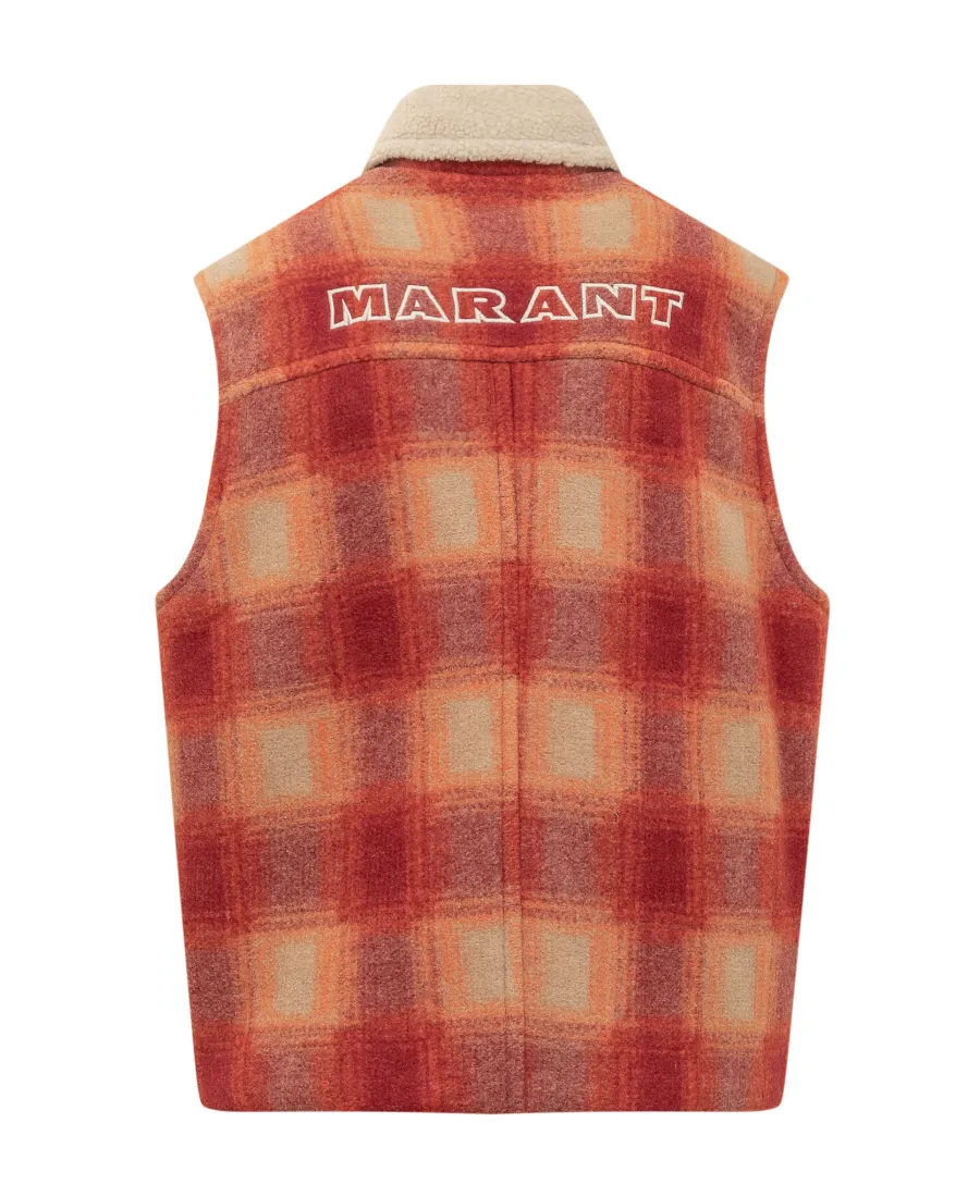Isabel Marant Plaid Checked Zip-Up Gilet