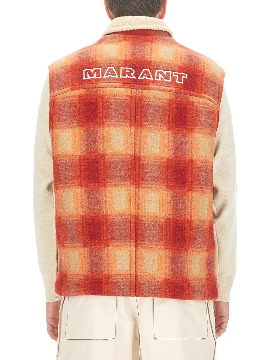 Isabel Marant Plaid Checked Zip-Up Gilet
