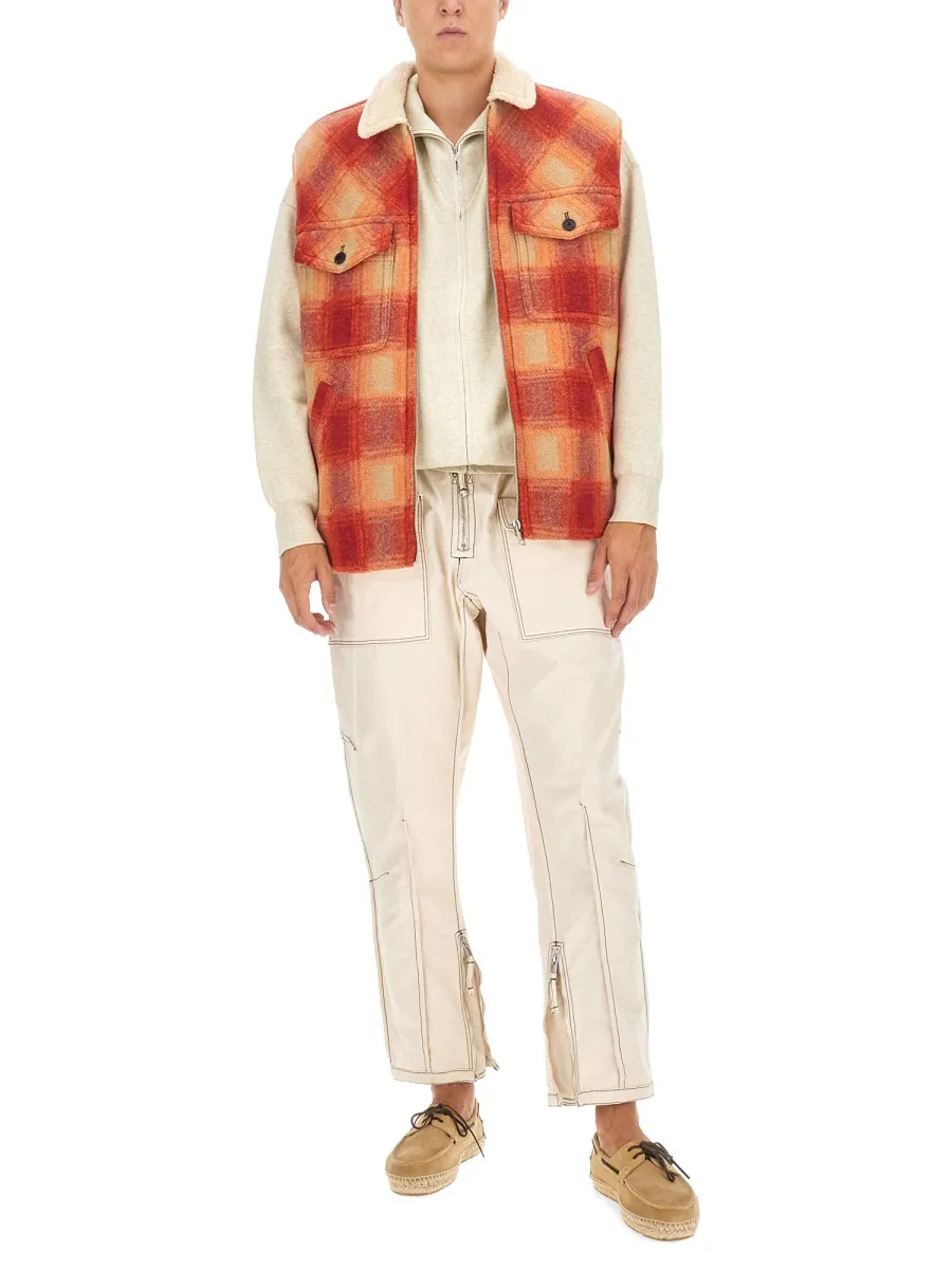 Isabel Marant Plaid Checked Zip-Up Gilet