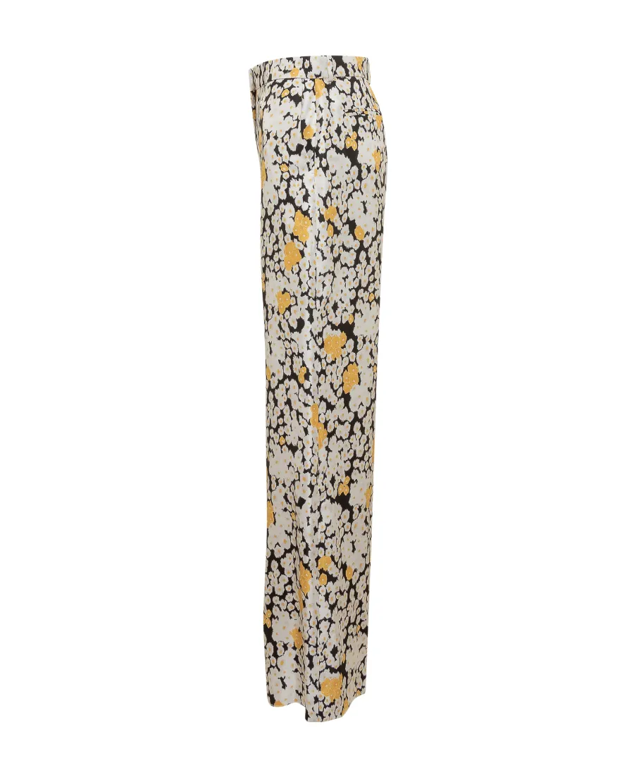 Lanvin High Waist Floral Printed Trousers