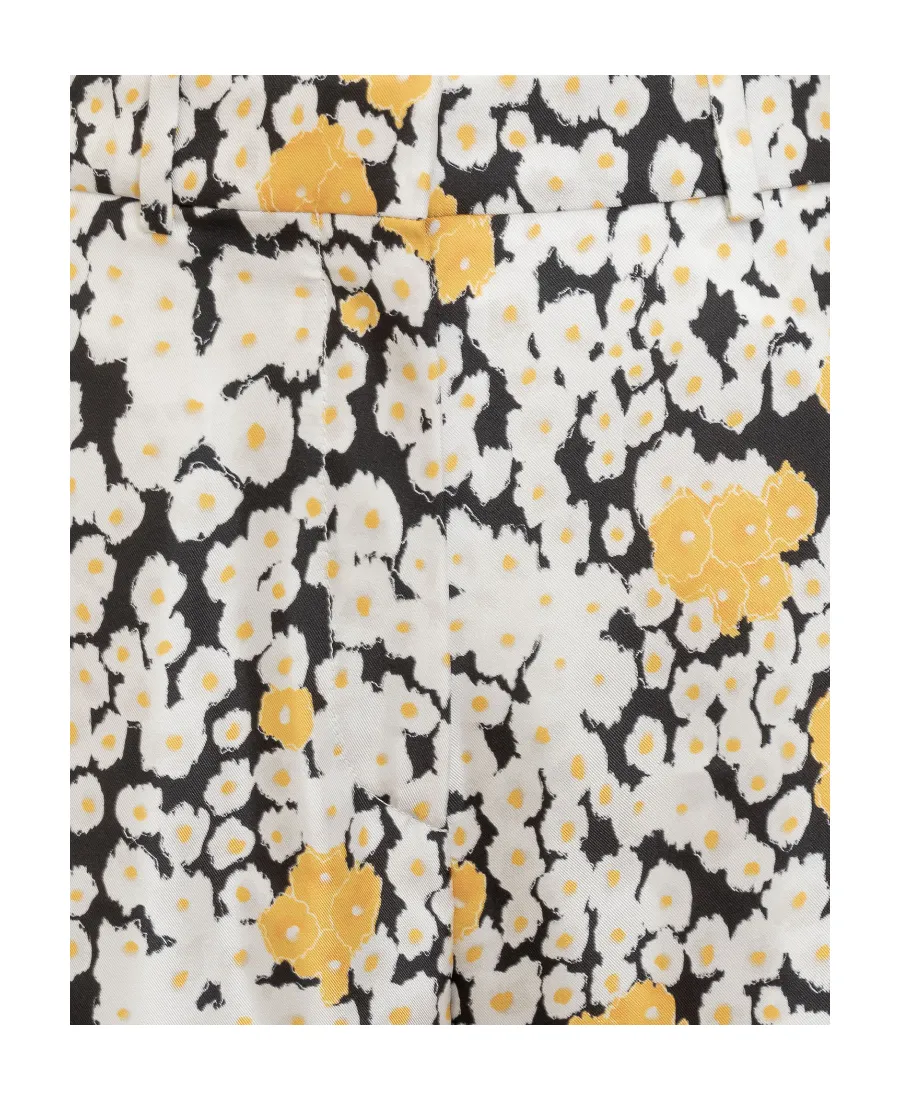 Lanvin High Waist Floral Printed Trousers