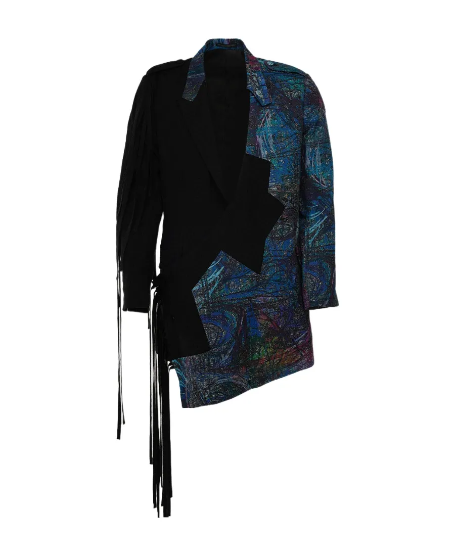Spliced Design Suit Jacket