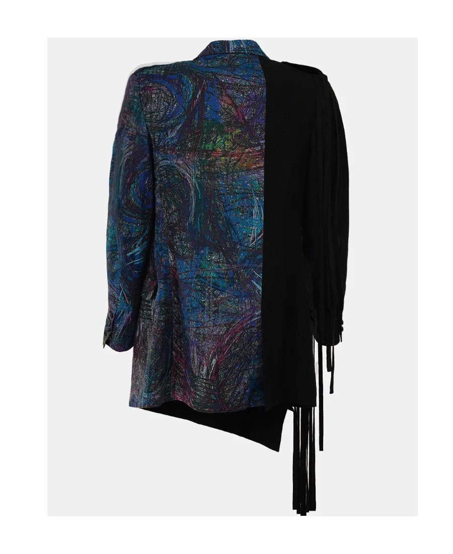 Spliced Design Suit Jacket