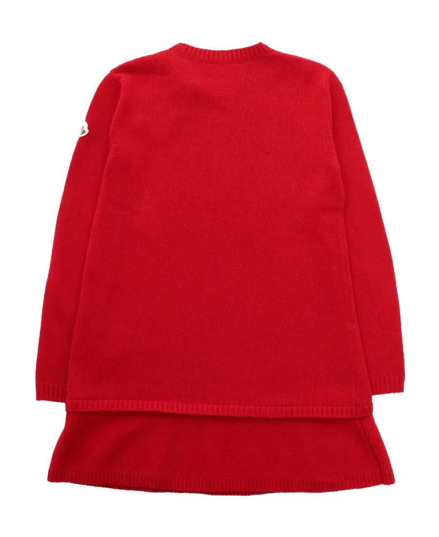 Moncler Enfant Logo Intarsia Knit Crewneck Dress