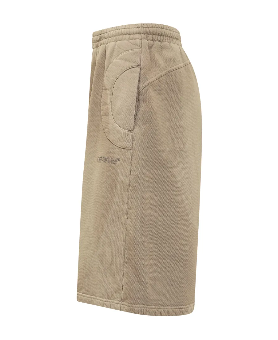 Off-White Logo Detailed High Waist Shorts