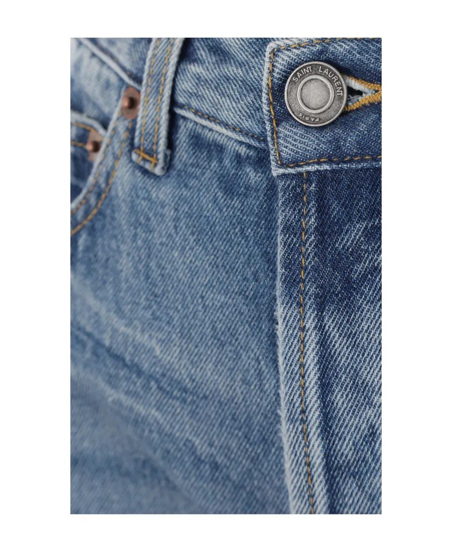 Saint Laurent Mid-Rise Slim Fit Jeans