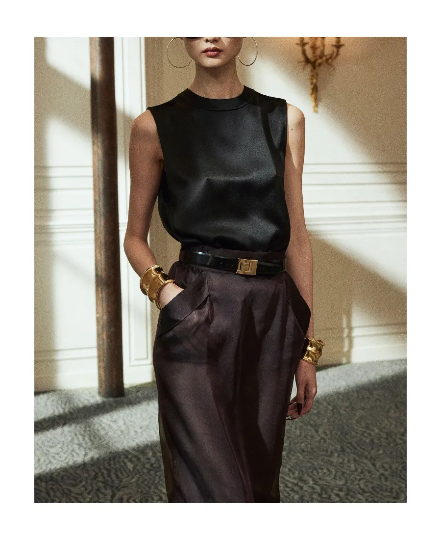 Saint Laurent Crewneck Sleeveless Tank Top