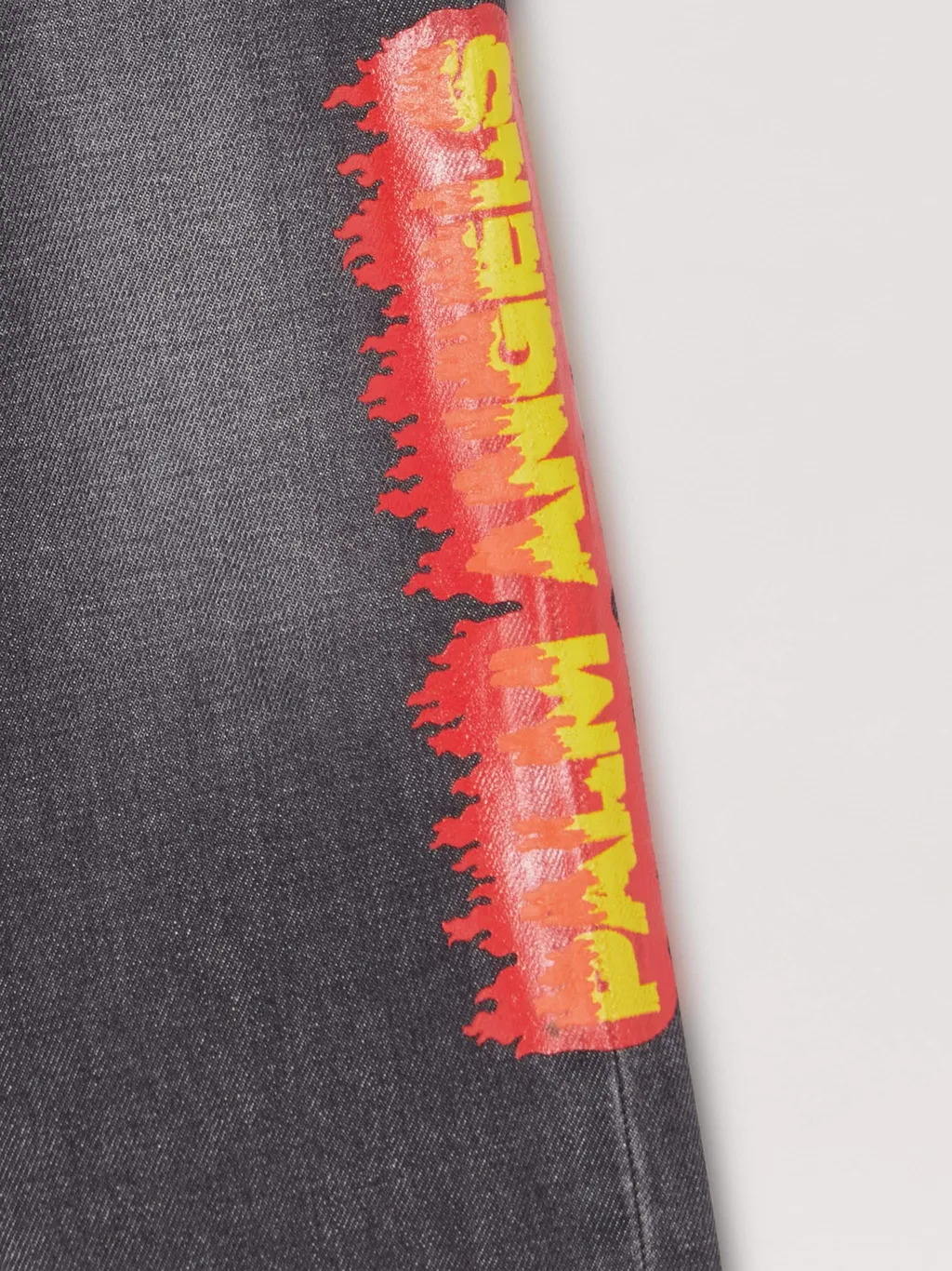 Palm Angels Kids Logo-Patch Straight Leg Jeans