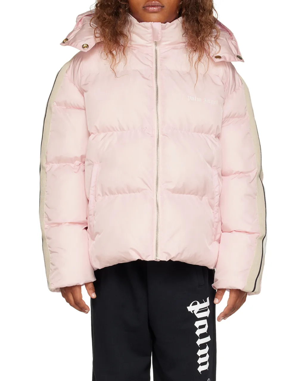 Palm Angels Kids Logo Printed Padded Jacket