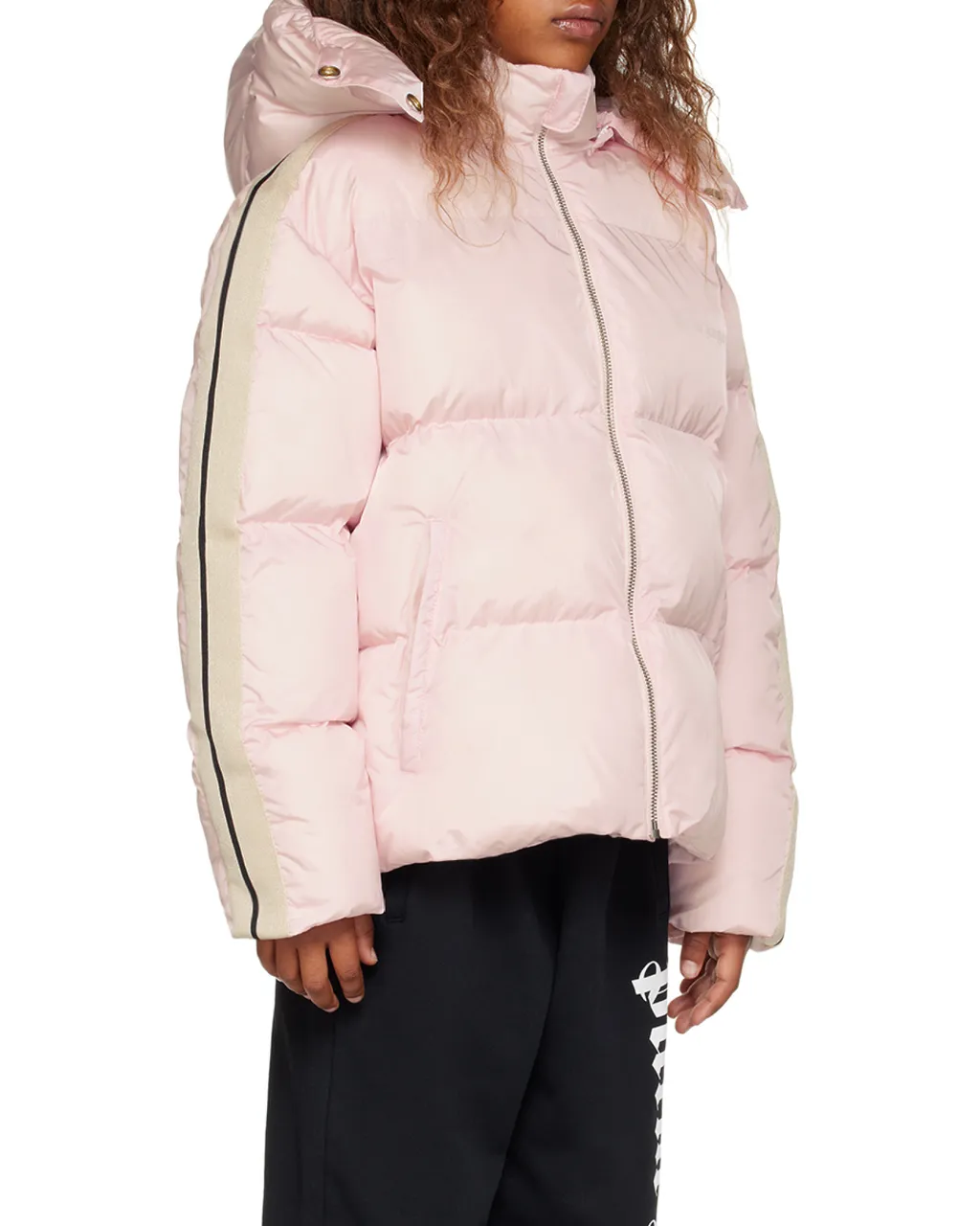 Palm Angels Kids Logo Printed Padded Jacket