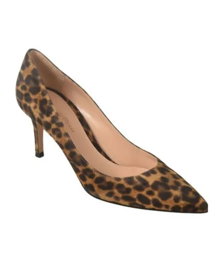 Gianvito Rossi Leopard Printed Pointed-Toe Pumps