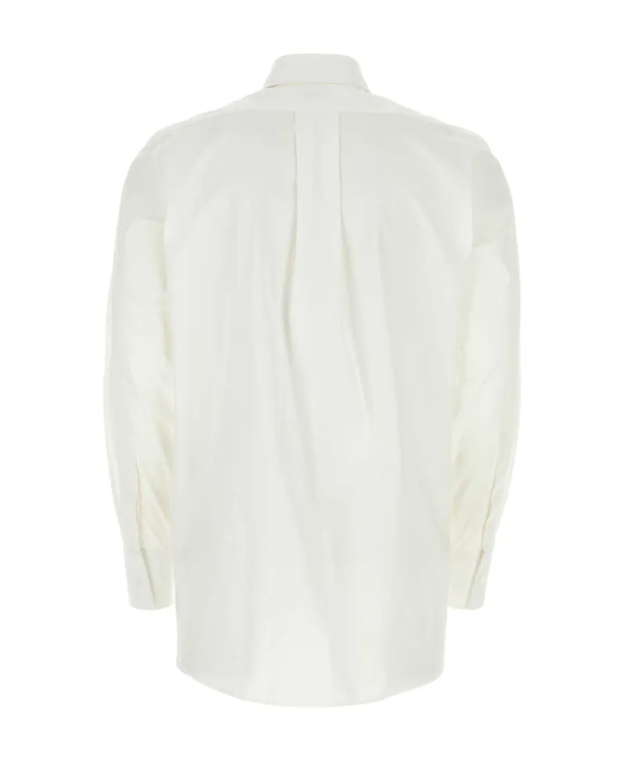 Burberry Logo Embroidered Button-Up Shirt